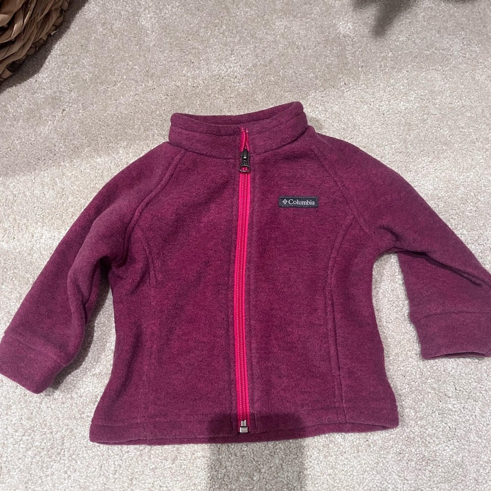 Columbia little girls fleece jacket size 6-12 months